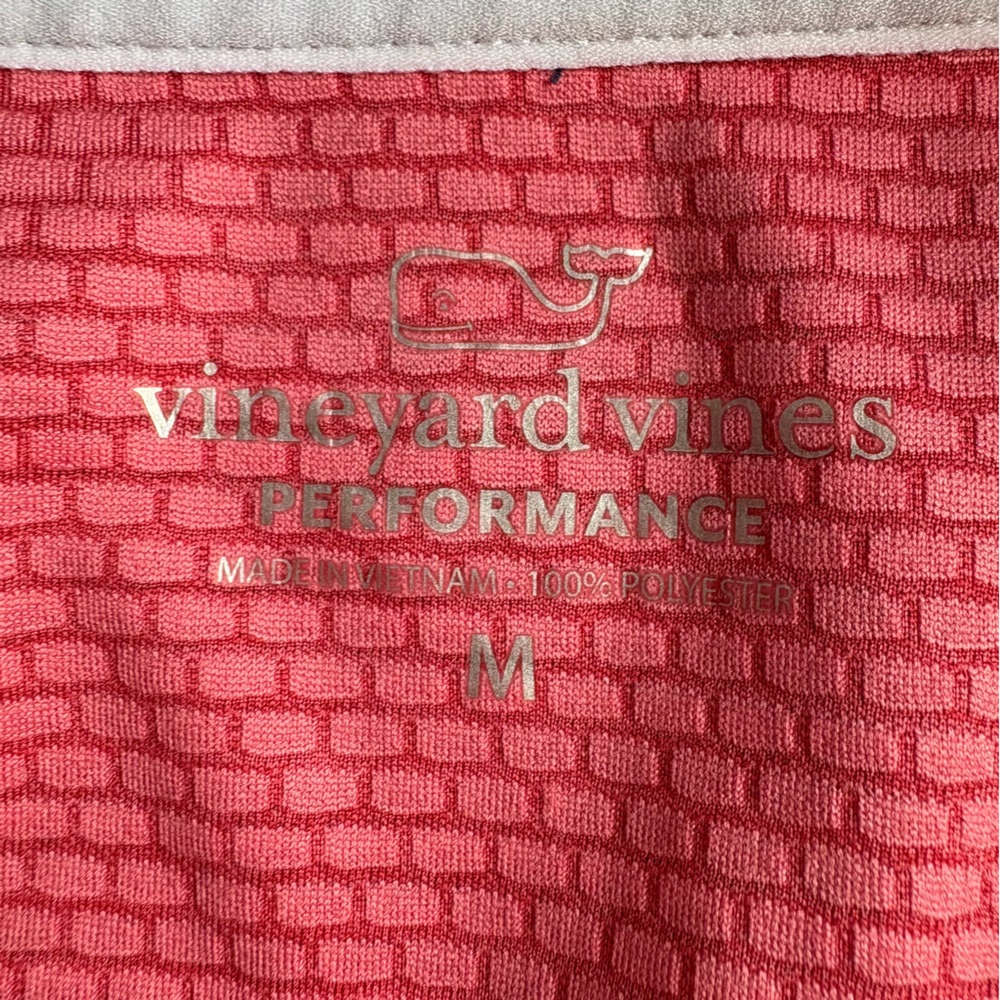 Vineyard Vines OTG Sankaty 1/4 Zip Pullover Men’s M Red Blue Performance Golf - Picture 8 of 13